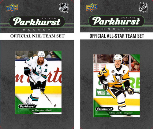 NHL San Jose Sharks 2017 Parkhurst Team Set and All-Star Set