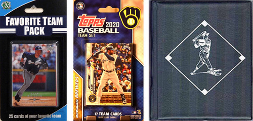 MLB Milwaukee Brewers Licensed 2020 Topps¬ Team Set and Favorite Player Trading Cards Plus Storage Album
