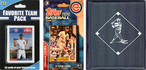 MLB Chicago Cubs Licensed 2020 Topps¬ Team Set and Favorite Player Trading Cards Plus Storage Album