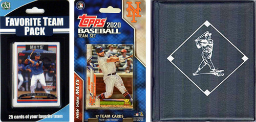 MLB New York Mets Licensed 2020 Topps¬ Team Set and Favorite Player Trading Cards Plus Storage Album