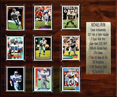 NFL 15"x18" Michael Irvin Dallas Cowboys Career Stat Plaque