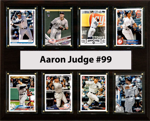 MLB 12"x15" Aaron Judge New York Yankees 8 Card Plaque