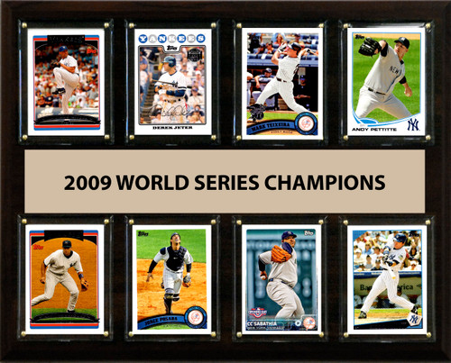MLB 12"x15" New York Yankees 2009 World Series - 8-Card Plaque
