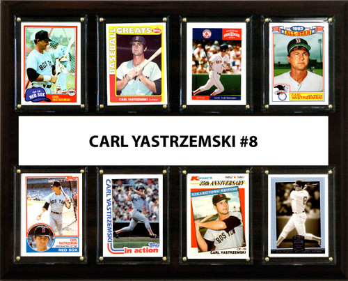 MLB 12"x15" Carl Yastrzemski Boston Red Sox 8 Card Plaque