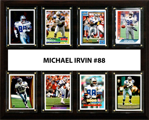 NFL 12"x15" Michael Irvin Dallas Cowboys 8 Card Plaque