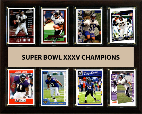 NFL 12"x15" Baltimore Ravens Super Bowl 35 - 8-Card Plaque