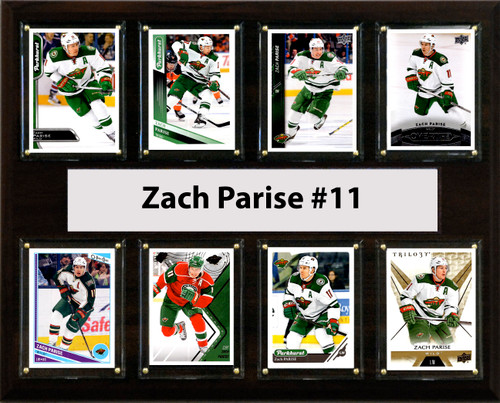 NHL 12"x15" Zach Parise Minnesota Wild 8 Card Plaque