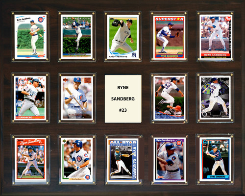 MLB 16"x20" Ryne Sandberg Chicago Cubs 14-Card Plaque