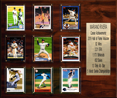 C&I Collectibles 68RIVERAST MLB Individual 6 x 8 New York Yankees Mariano Rivera Player Career Stat Plaque