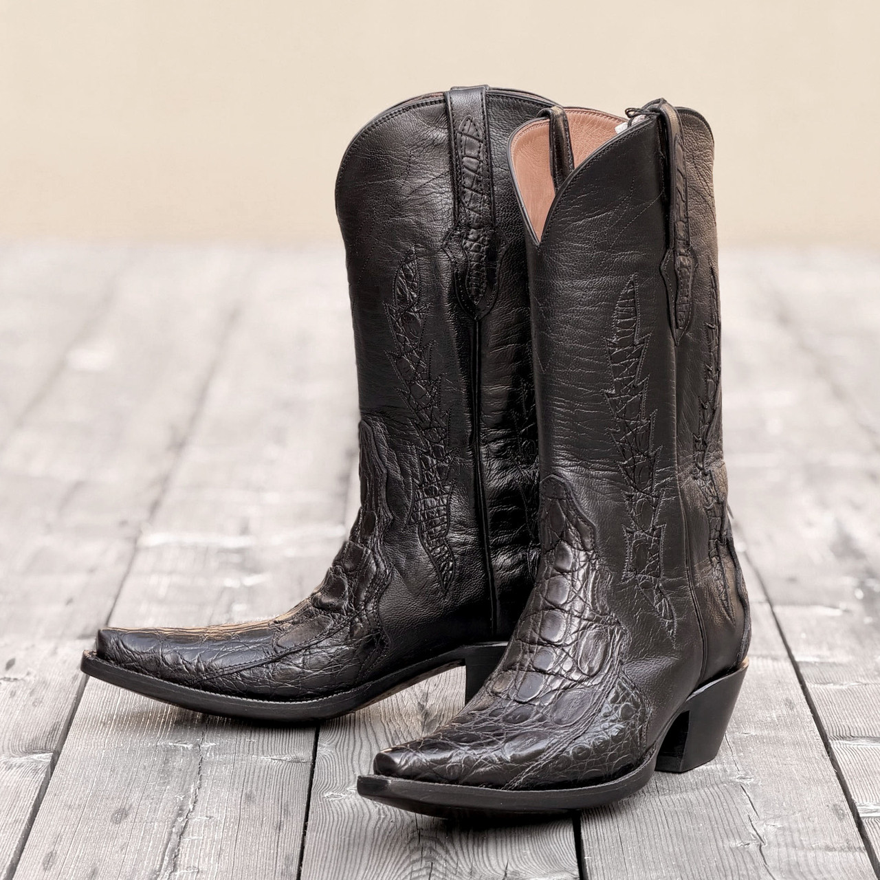 Black Jack Women's Boots - Caiman Crocodile Flank #1415 - Triad