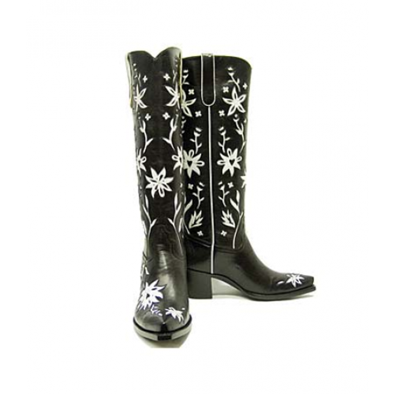 Liberty Women's Boots - 60's Cowgirl Black and White 16