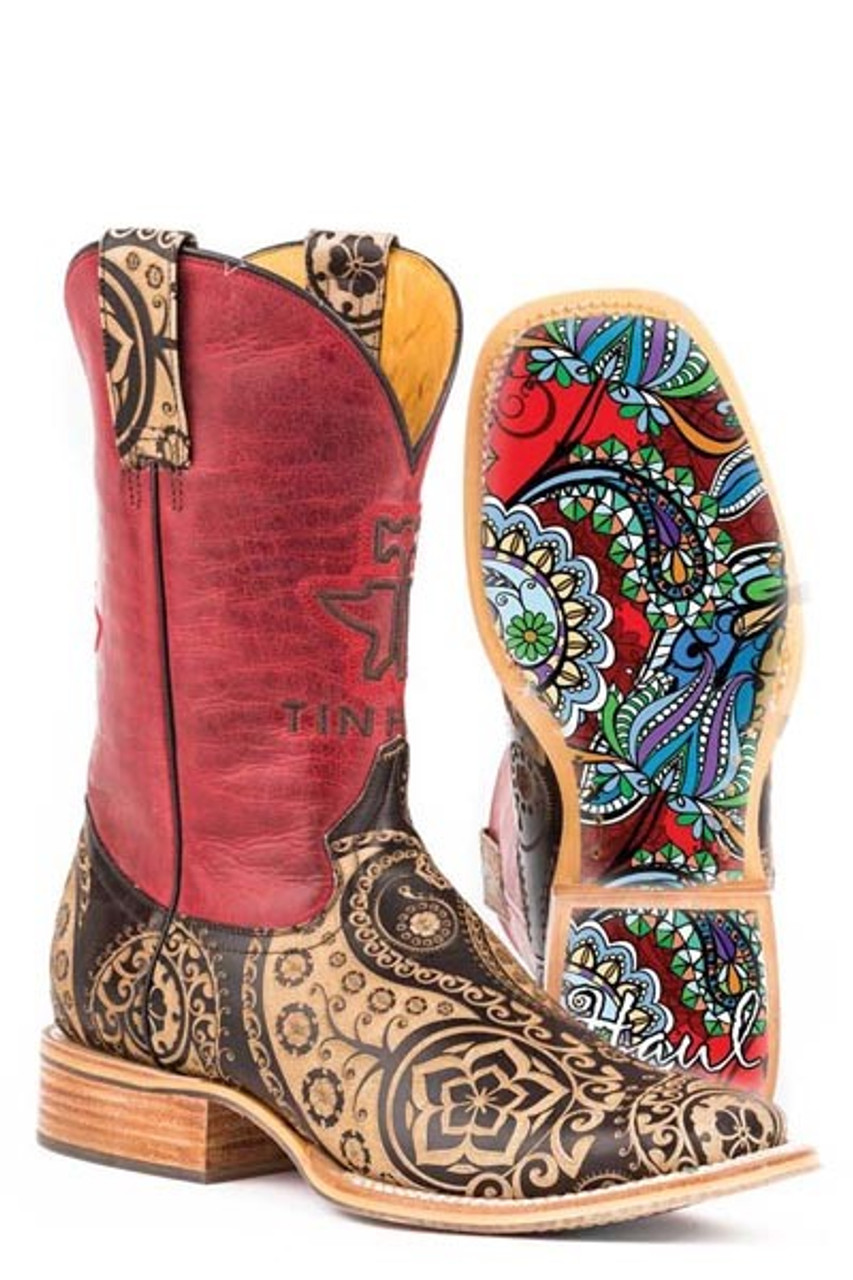 Tin Haul Boots Tin Haul Ladies Shoes Women's Paisley Rocks Cowboy Boots 