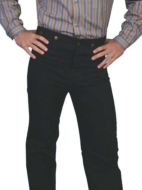 Scully Men's Pants - Range Wear - Cotton Canvas - Black - Billy's Western  Wear