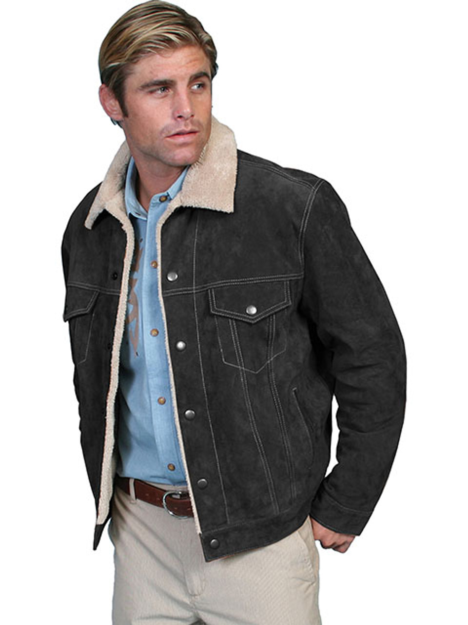 mens western denim jacket