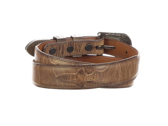 Lucchese Men's Belts - Smooth Goat / Tapered - Tan - Billy's Western Wear