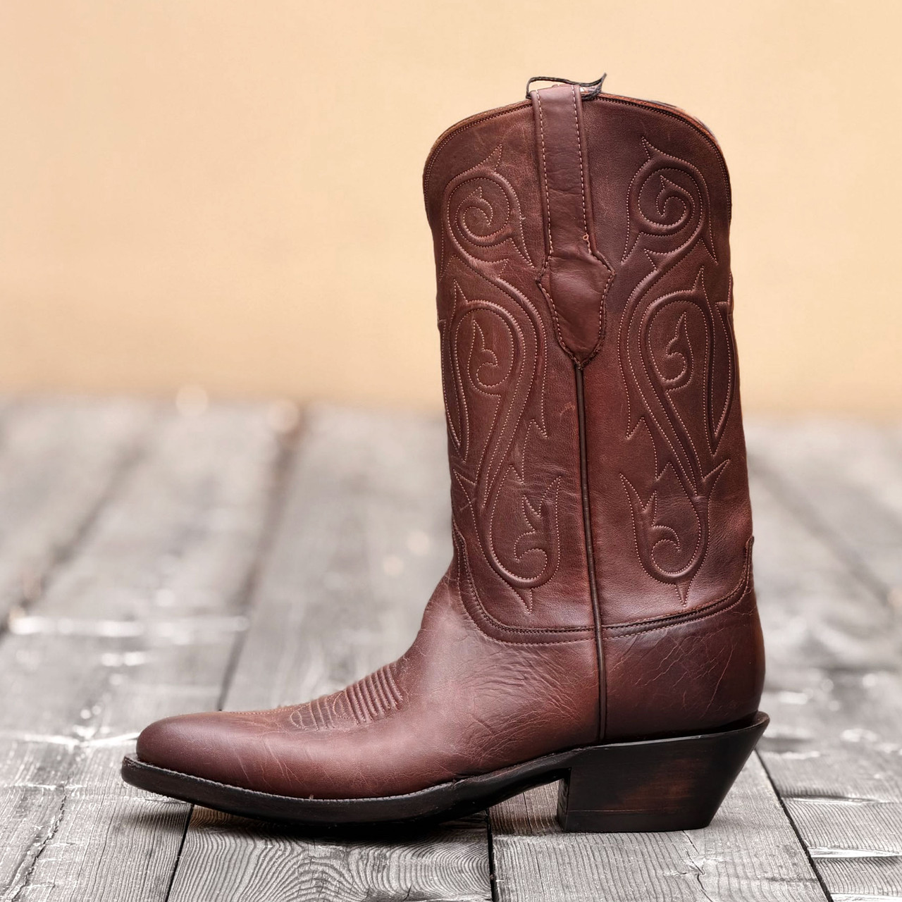Black Jack Boots - Ranch Hand Leather #405 - Burnished Brown
