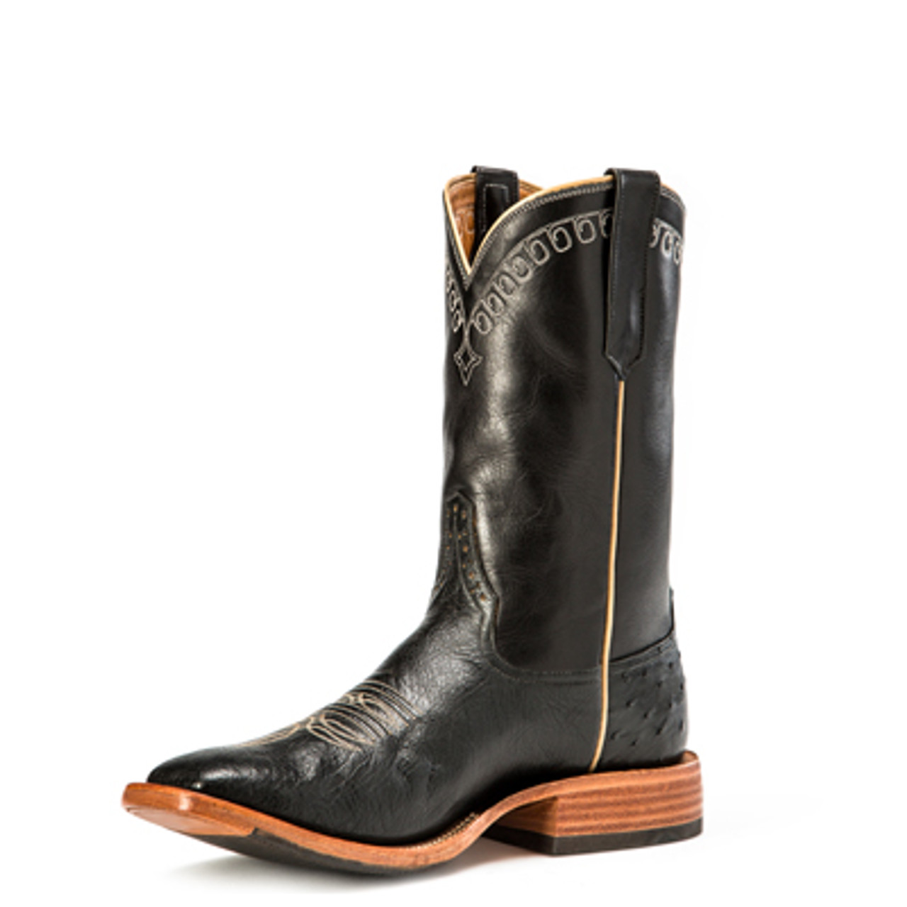 Rios of Mercedes Boots - Black Smooth Ostrich - Billy's Western Wear