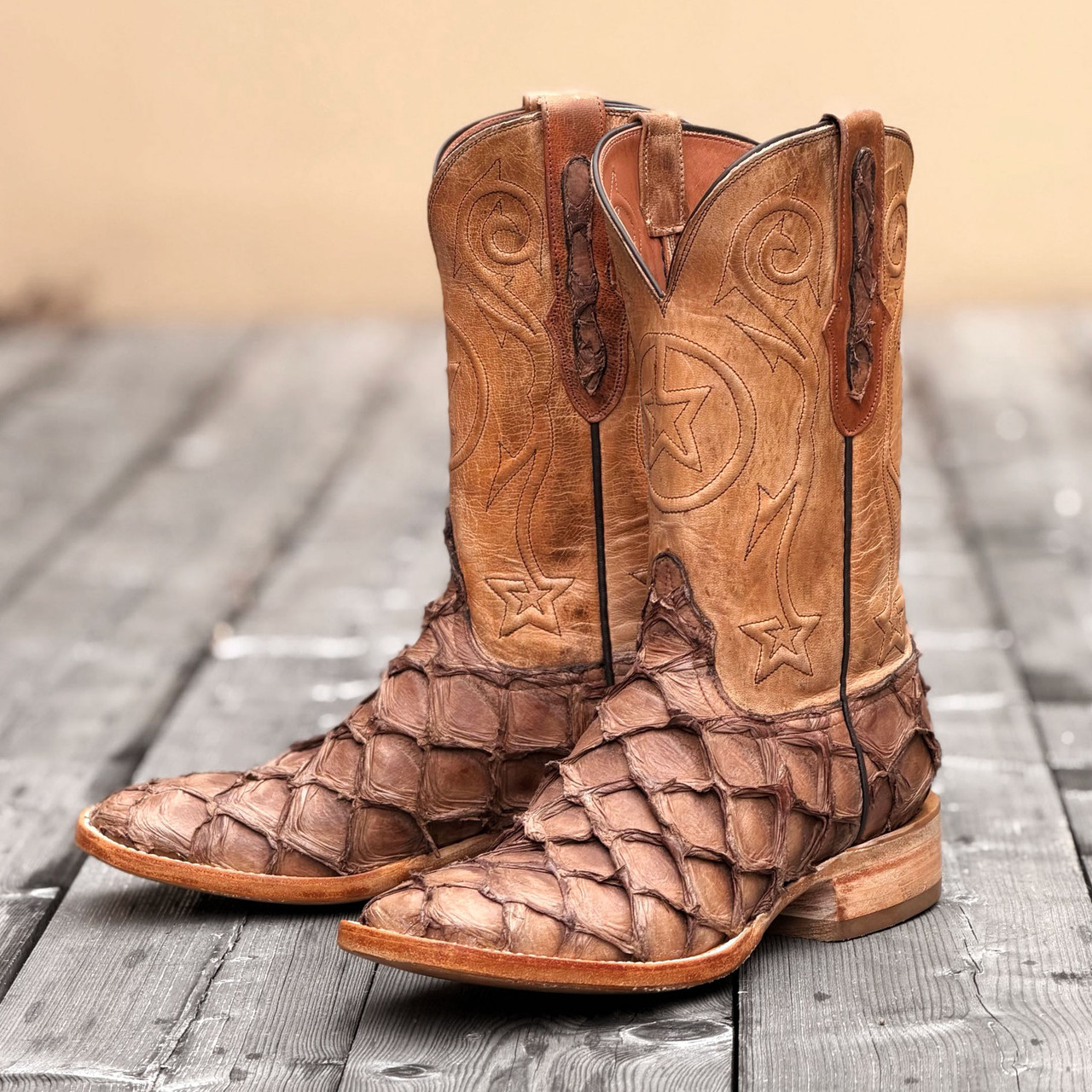 Black Jack Boots - Pirarucu #682 - Tri-Star - Inverted Chocolate