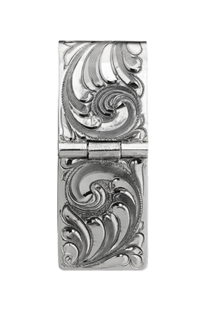 Vogt Mens Accessories Money Clip Fully Engraved With Hin!   ged Cam Money Clip - 