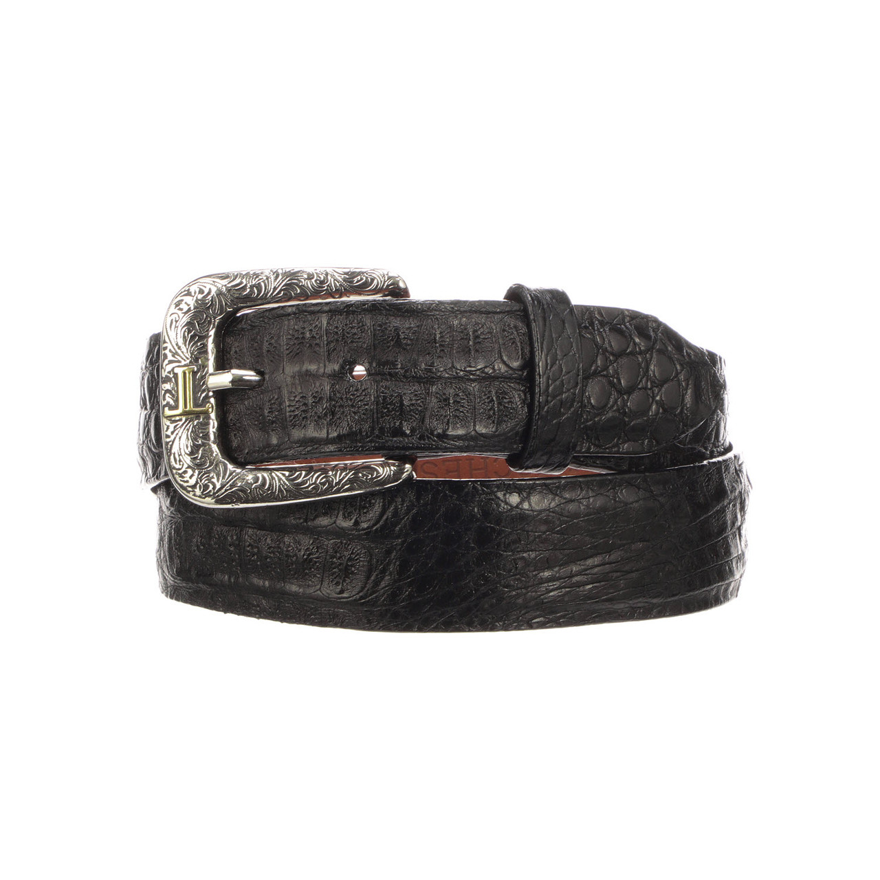 Lucchese Men's Belts - Hornback Caiman - Black - Billy's Western Wear