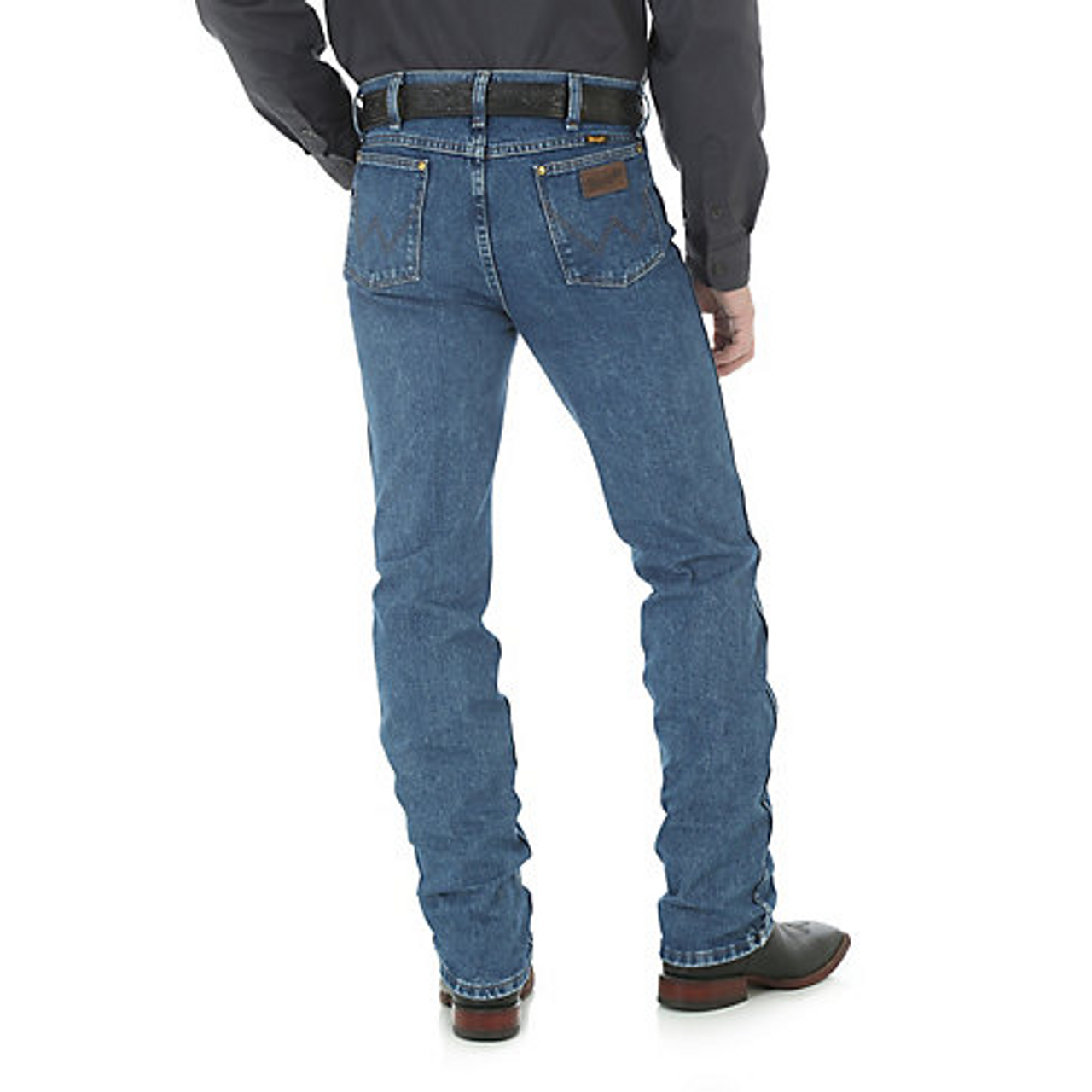 Wrangler Mens Jeans - Premium Performance Cowboy Cut - Dark Stone Wash -  Billy's Western Wear
