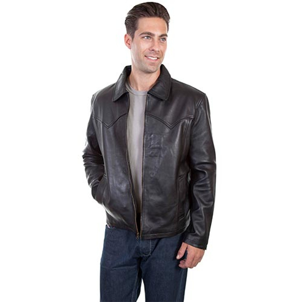 Scully Mens Jackets - Leather Concealed Carry / Soft Touch Lamb - Black ...