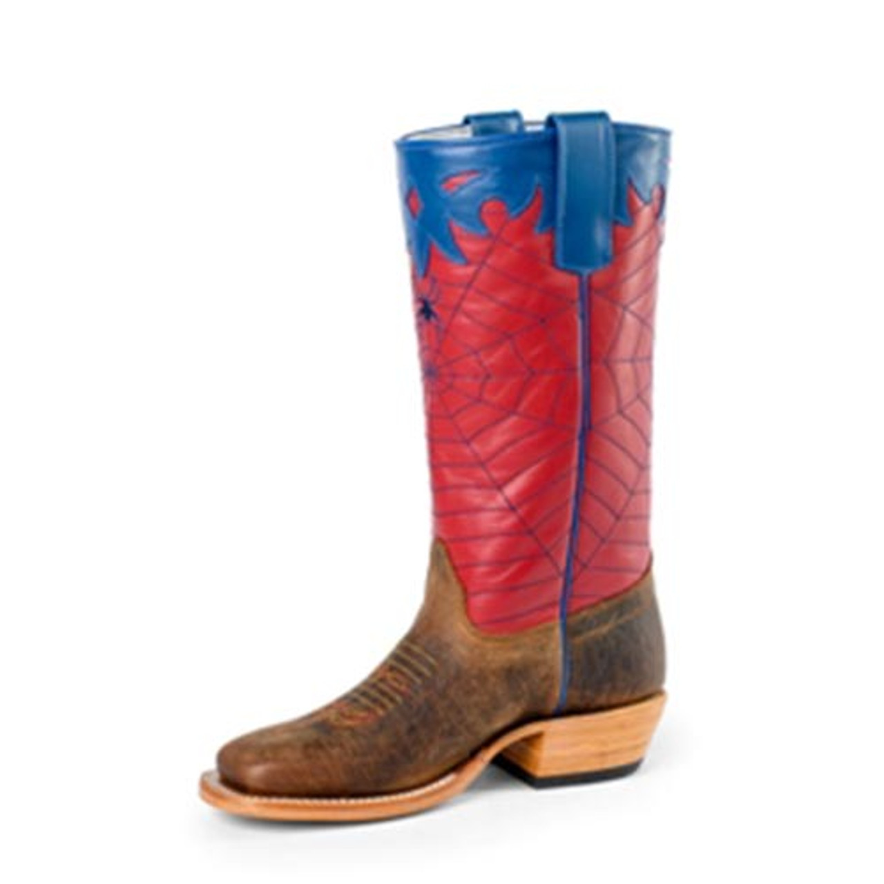 Blue Spider Web Cowboy Boots 