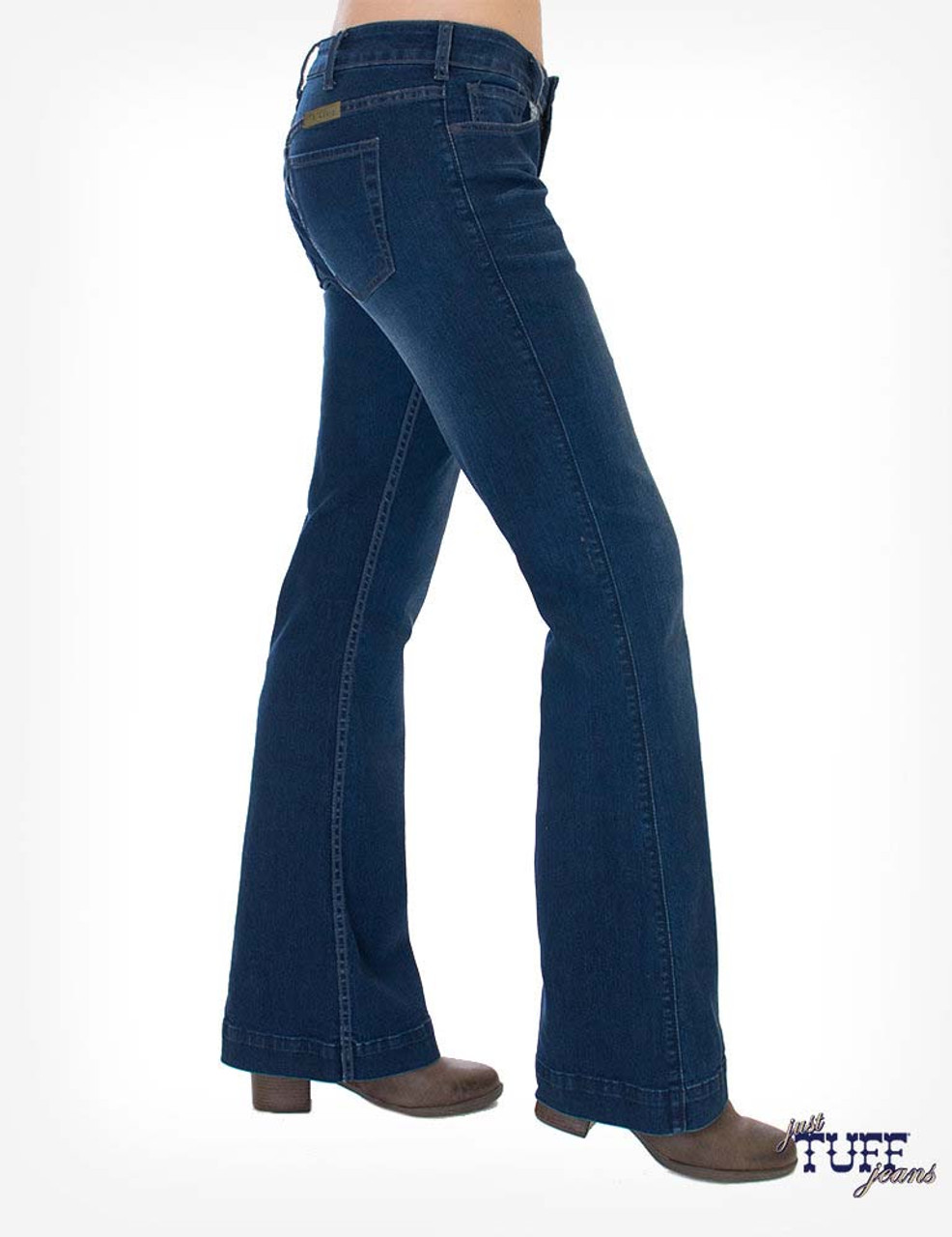 Cowgirl Tuff Womens Jeans Just Tuff Trousers Medium Wash Billys Western Wear