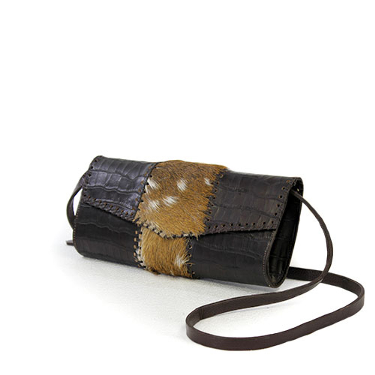 Lucchese | Axis Fringe Flap Crossbody :: Axis Brown