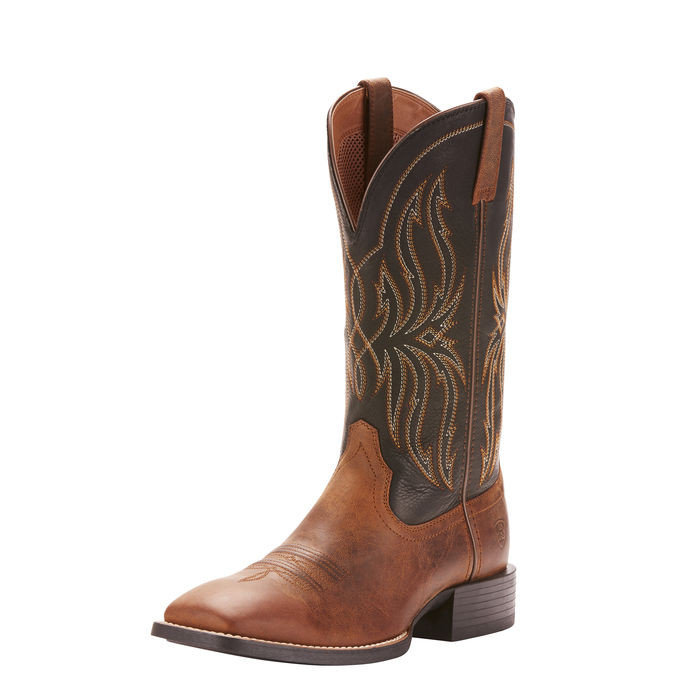 Ariat Men's Boots - Sport Rustler Brute Brown / Tack Room Black