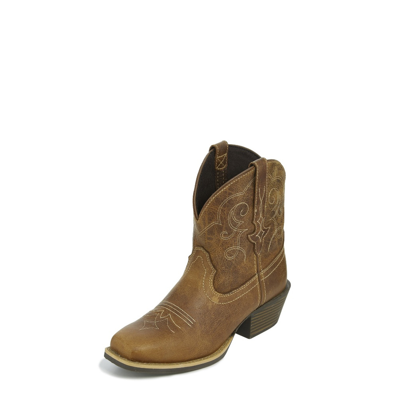 justin women's square toe cowboy boots