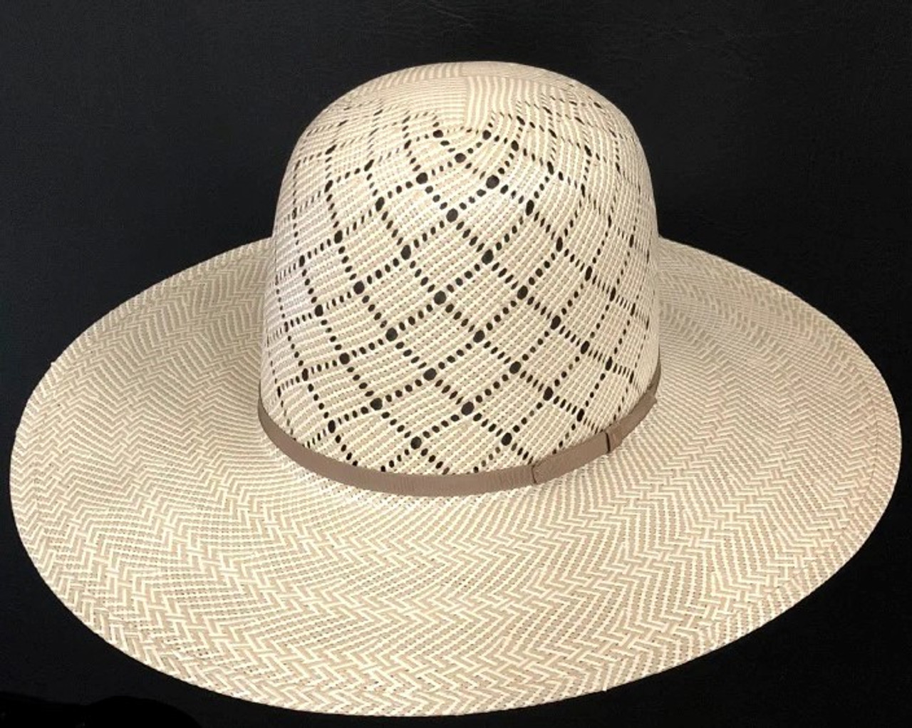 American Hat Straw - 5050 - Patchwork Crossbred - Tan / Ivory