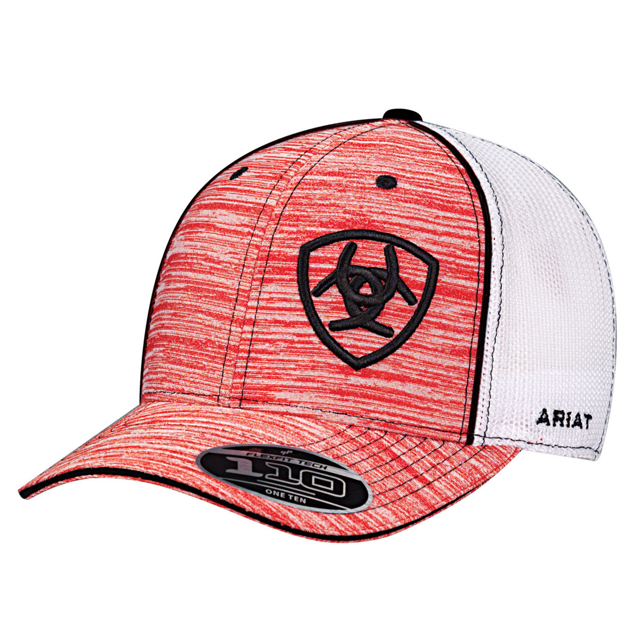 Ariat Caps by M & F Western Products - Red Heather Mesh Snap