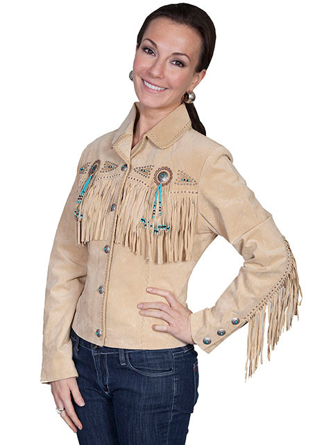 womens western fringe jacket