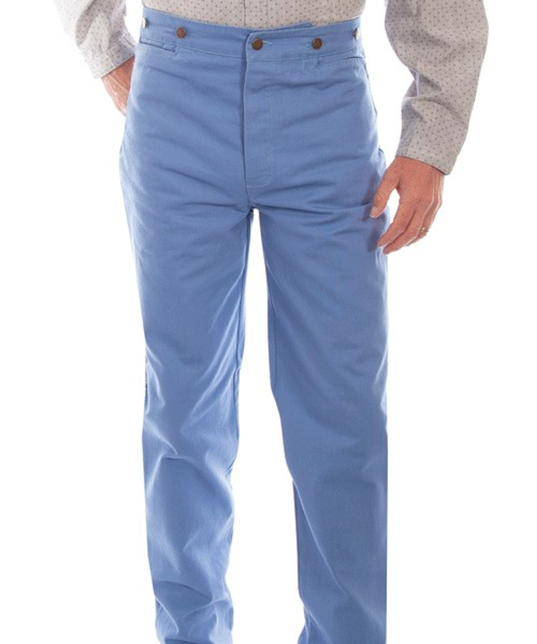 Men's Light Blue Tonal Windowpane Plaid Tailored Fit Suit Pants - 1913  Collection