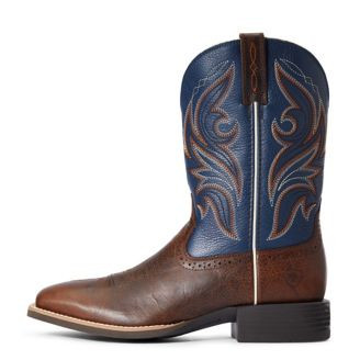 Ariat Men's Boots Knockout Brown / Blue Billy's Western Wear