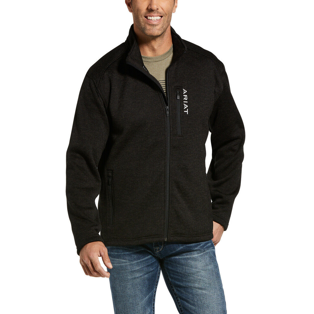 Burnside Men's Sweater Knit Fleece Jacket | Delta Apparel