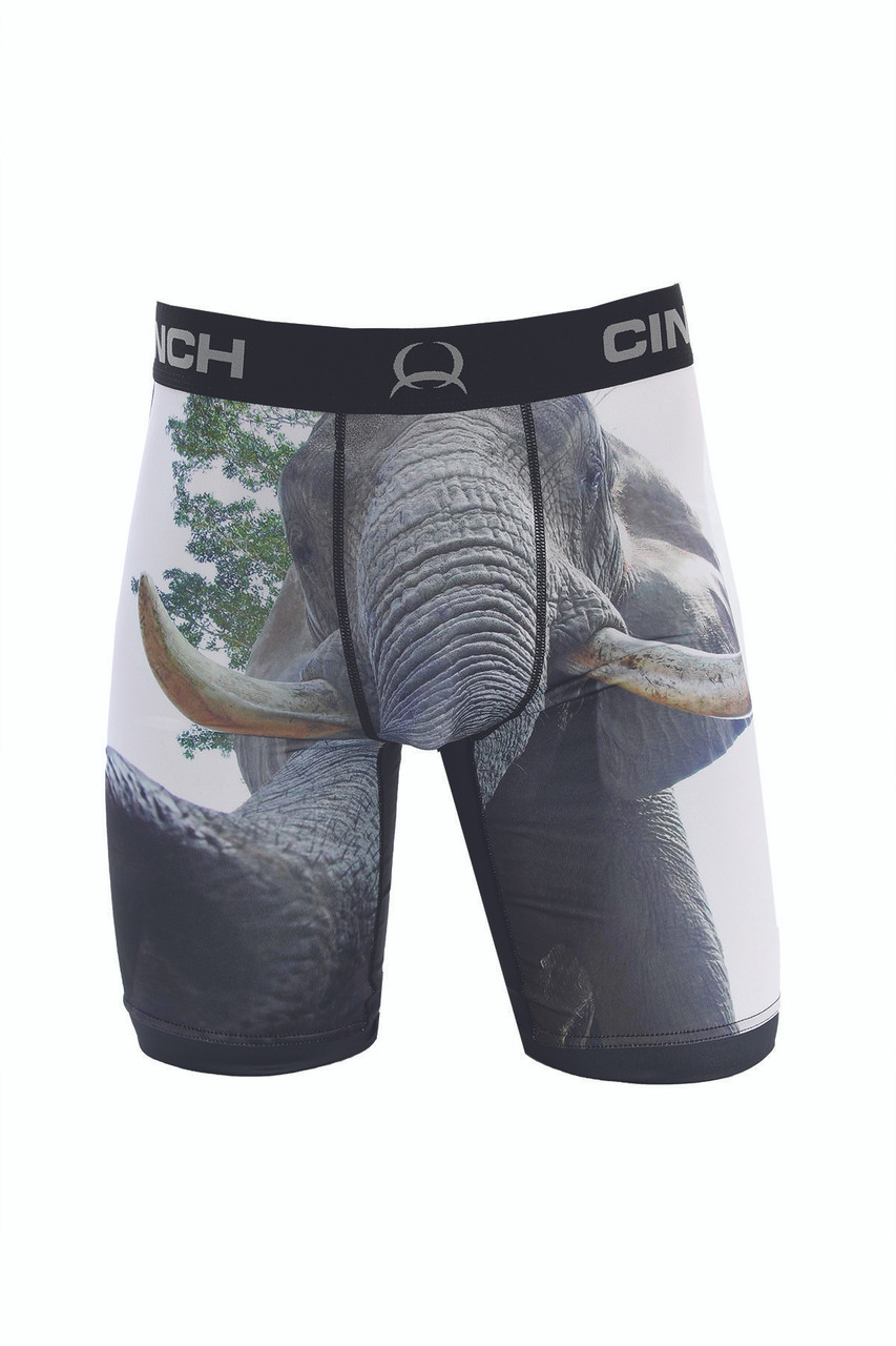 Cinch Men's Underwear - Elephant Print - 9 Boxers - Billy's Western Wear