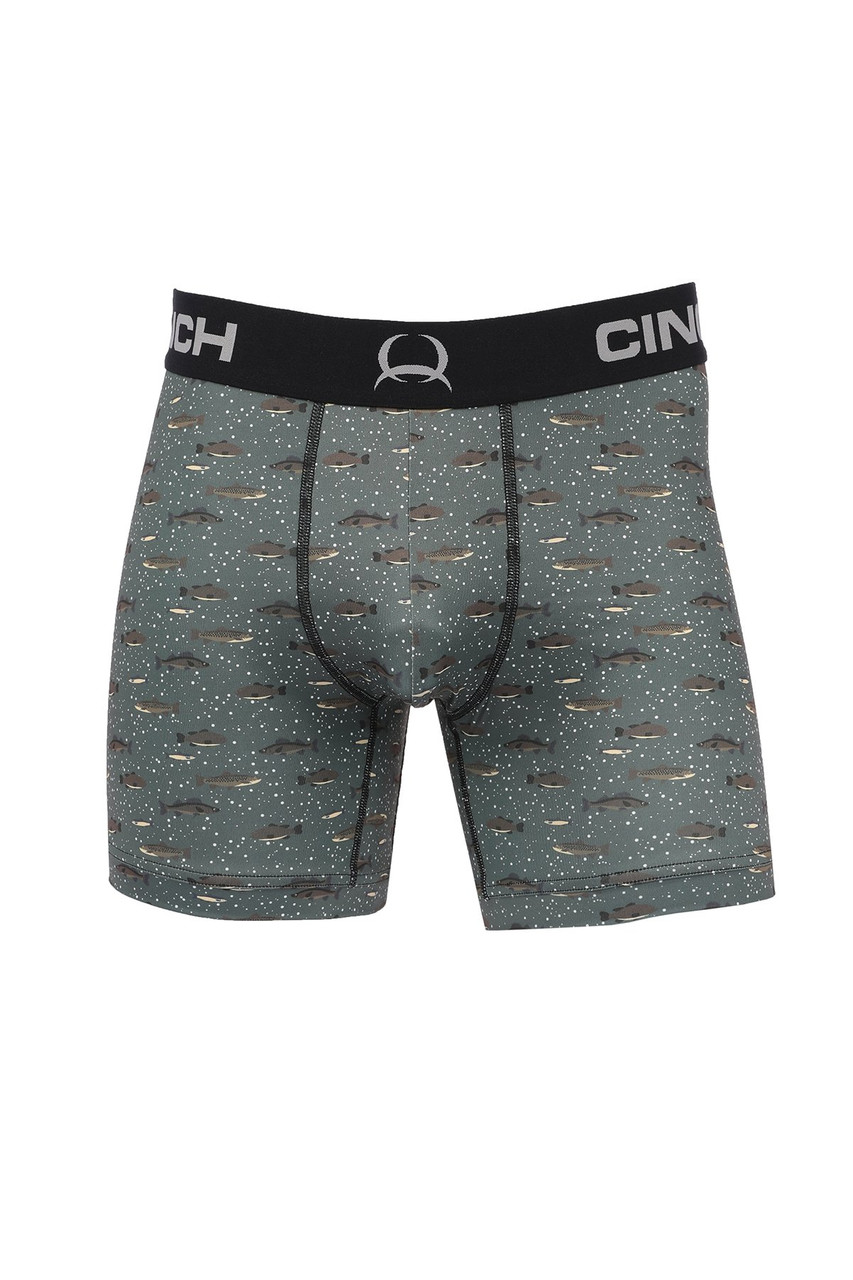 Cinch Men's Underwear - Fish Print - 9 Boxers - Billy's Western Wear