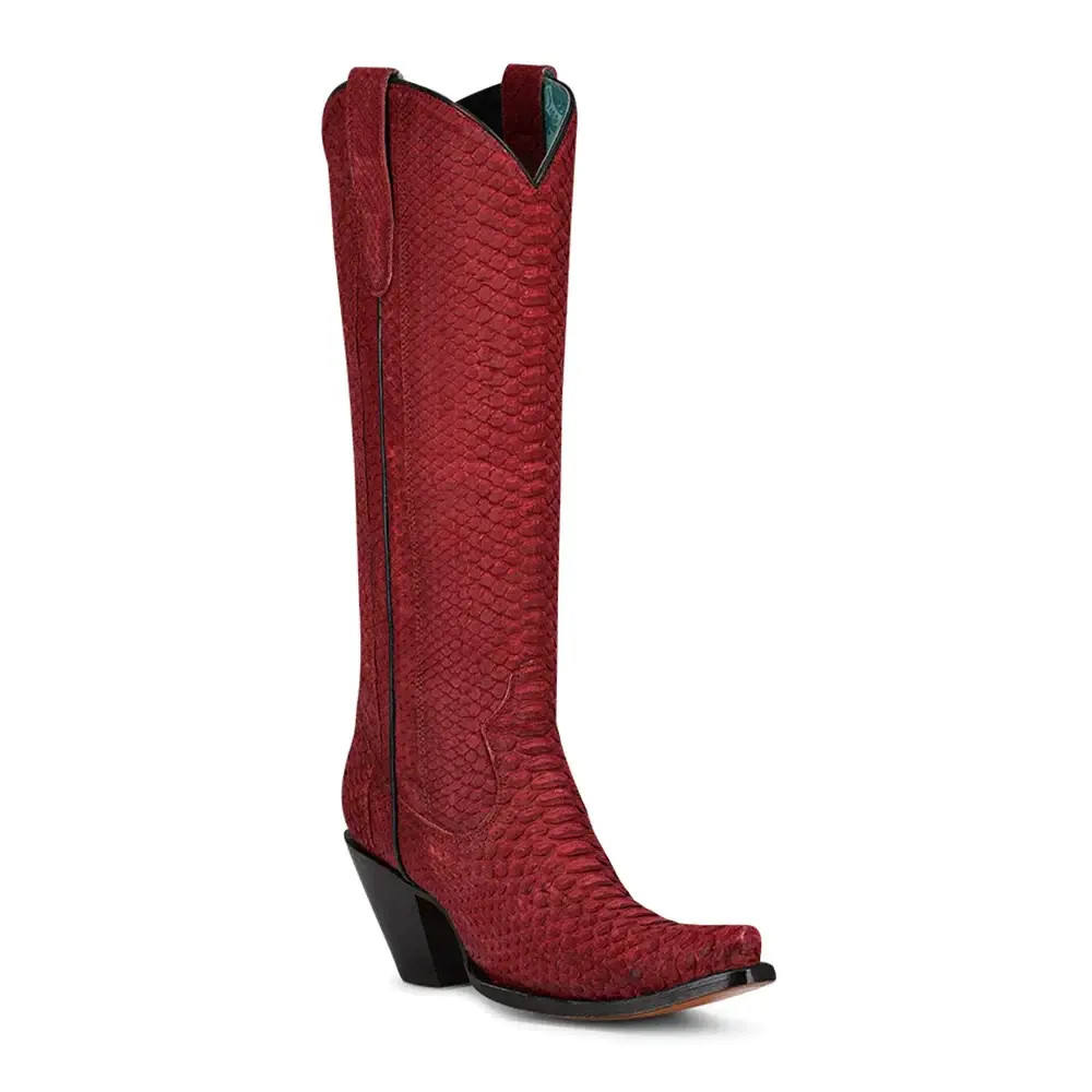 Corral Women's Boots Python Tall Red Billy's Western Wear