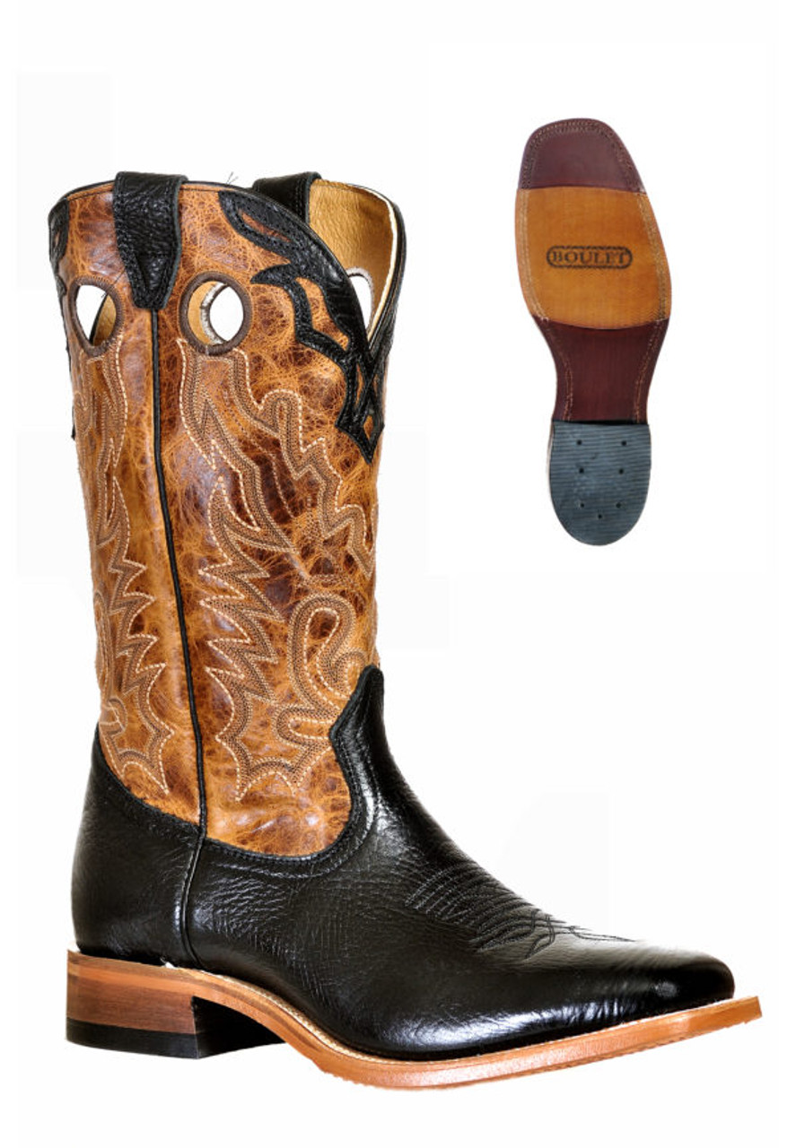 Shop Boulet Mens Hillbilly Golden Wide Square Toe Cowboy Boot 5201 | Save  Now + Free Shipping | BootAmerica