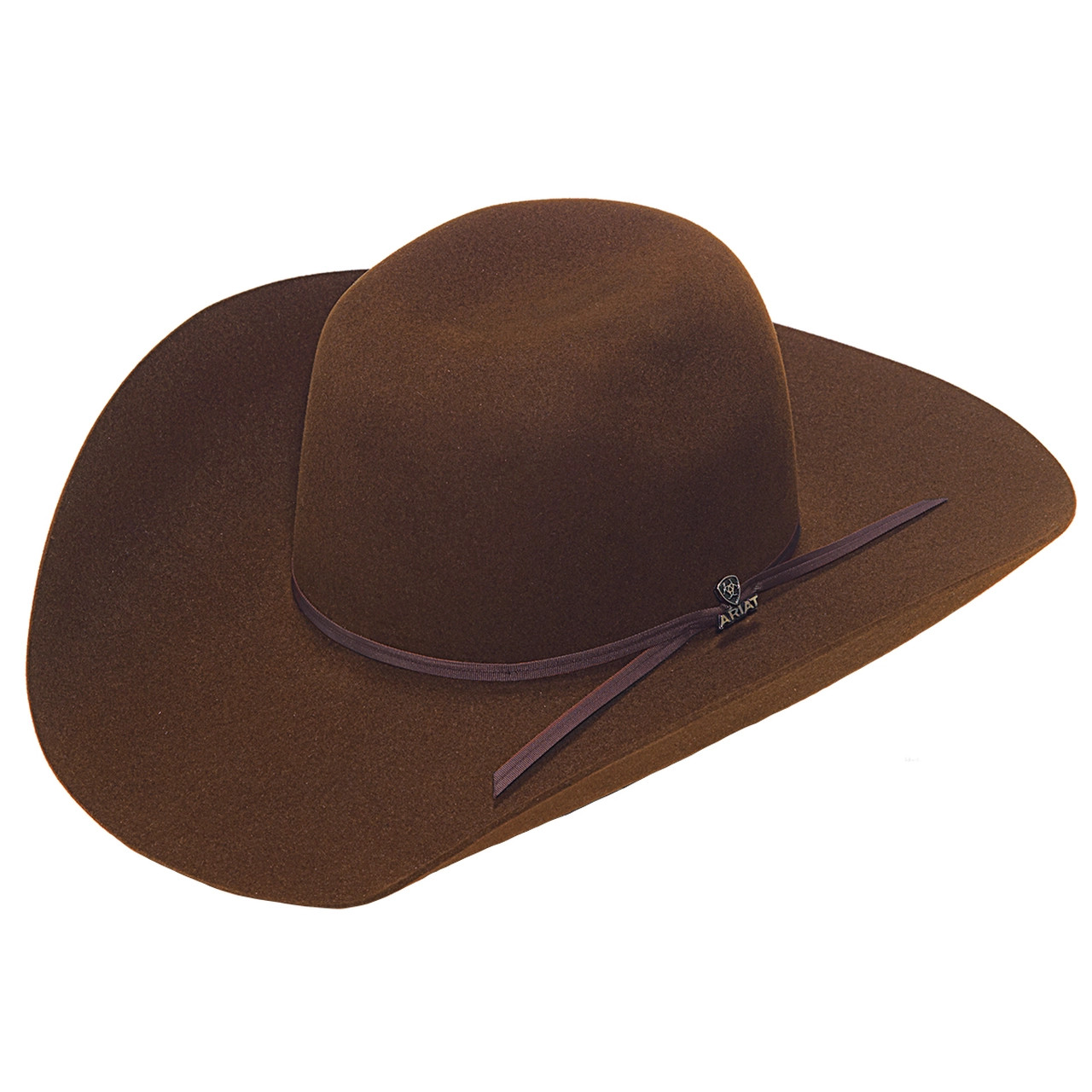 Ariat Felt Hat by M & F Western Products - 6X Punchy Wool - Brown