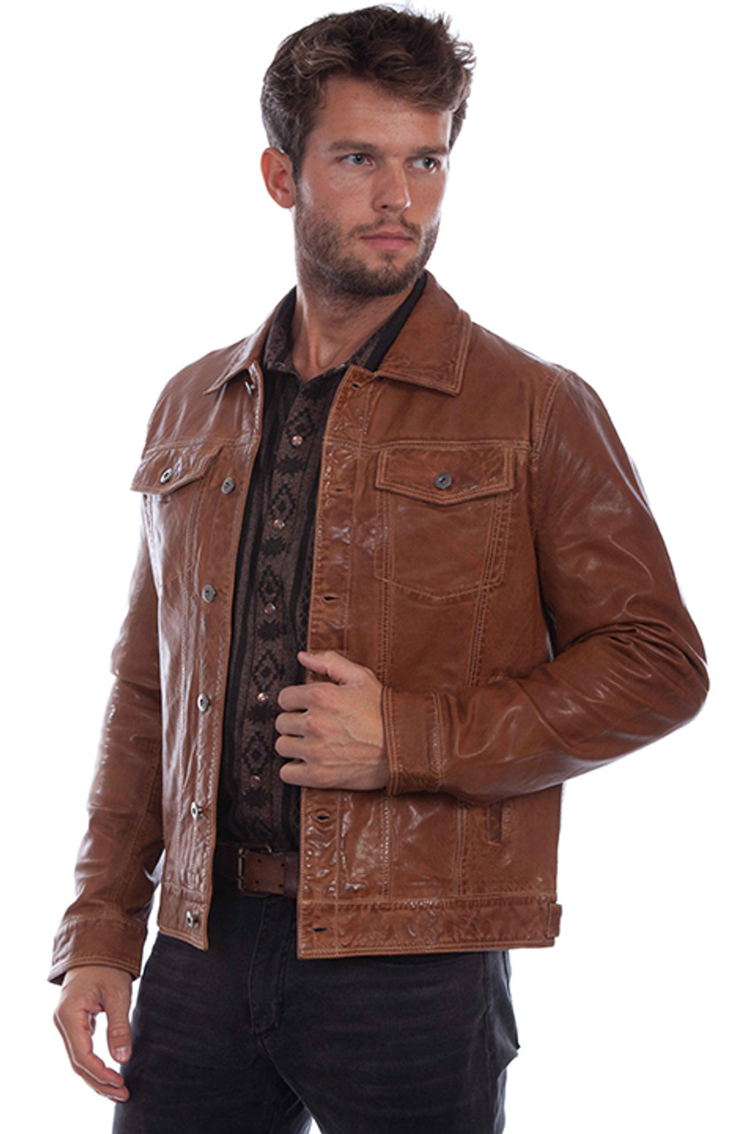 Buy Hiller Men Dark Tan Solid Leather Jacket Online at Best Prices in India  - JioMart.