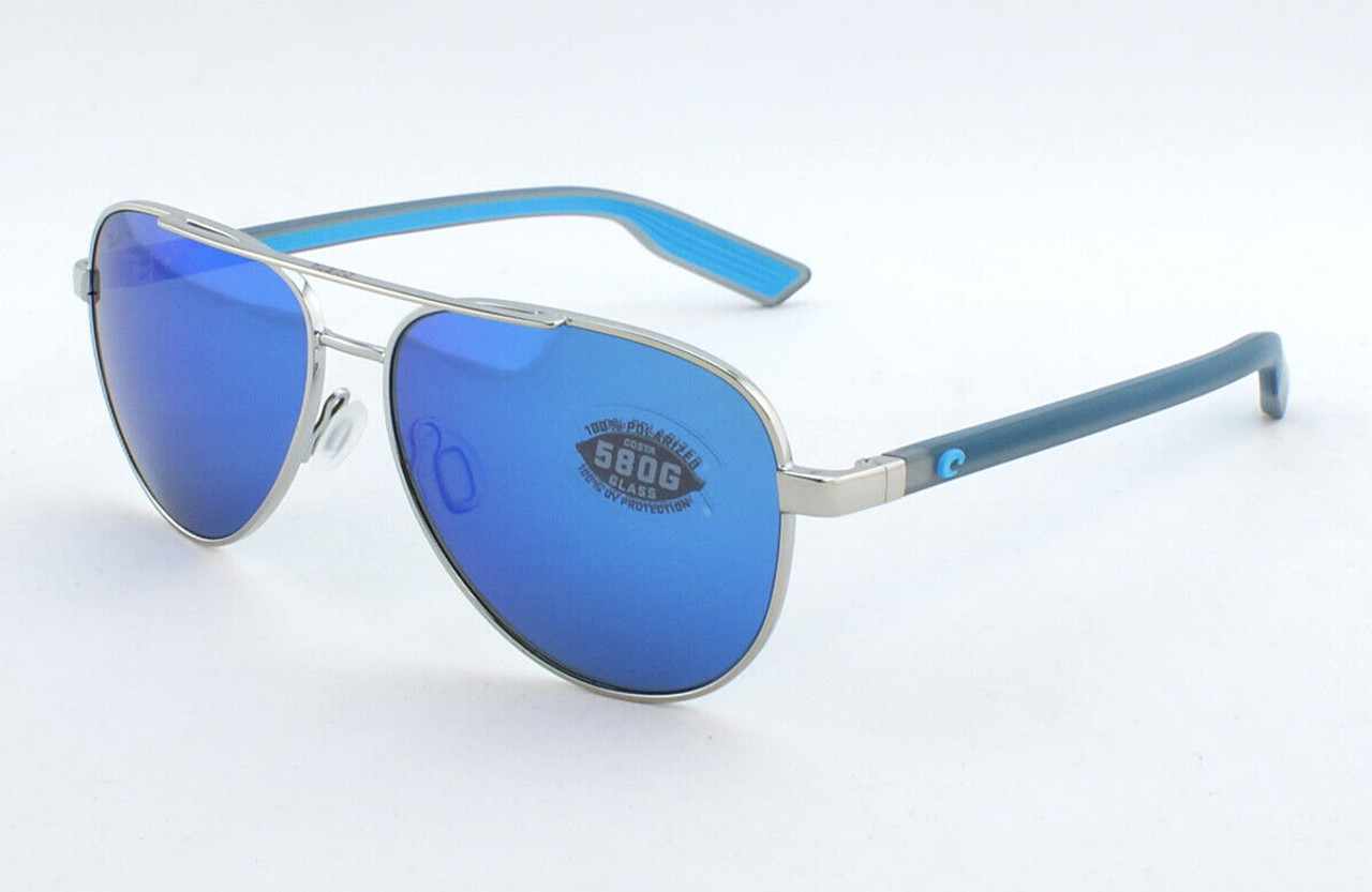 Costa Sunglasses - Peli 288 - Shiny Silver / Blue Mirror 580G - Billy's  Western Wear