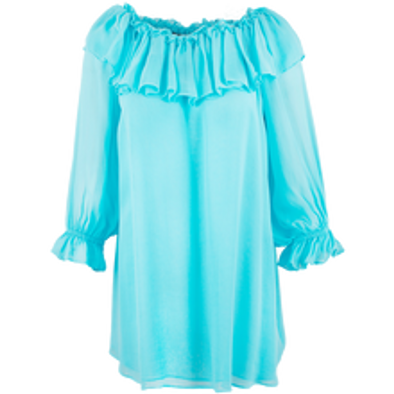 Vintage Collection Women's Shirt - Peasant Tunic - Turquoise - Billy's ...