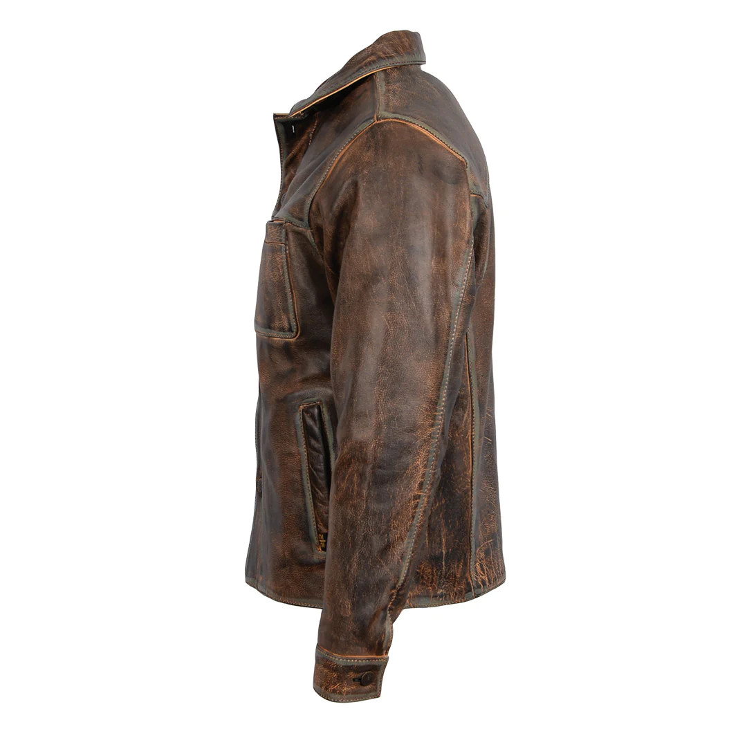 For Men Sts Ranchwear Leather Jacket The Longmire - Gem Motorcycle