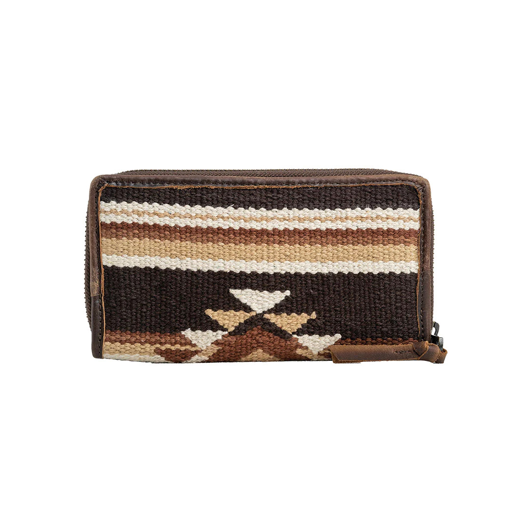 STS Ranchwear Sioux Falls Make-up-Tasche – Braun, Serape-Design, 19x14x5 Cm, Mit Netzfächern