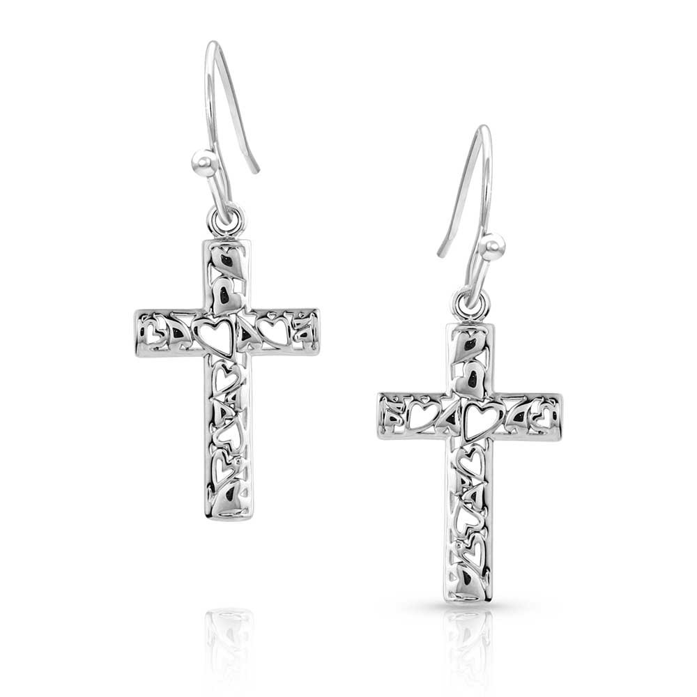 Montana Silversmith Accessories - Heartfelt Faith Cross Earrings