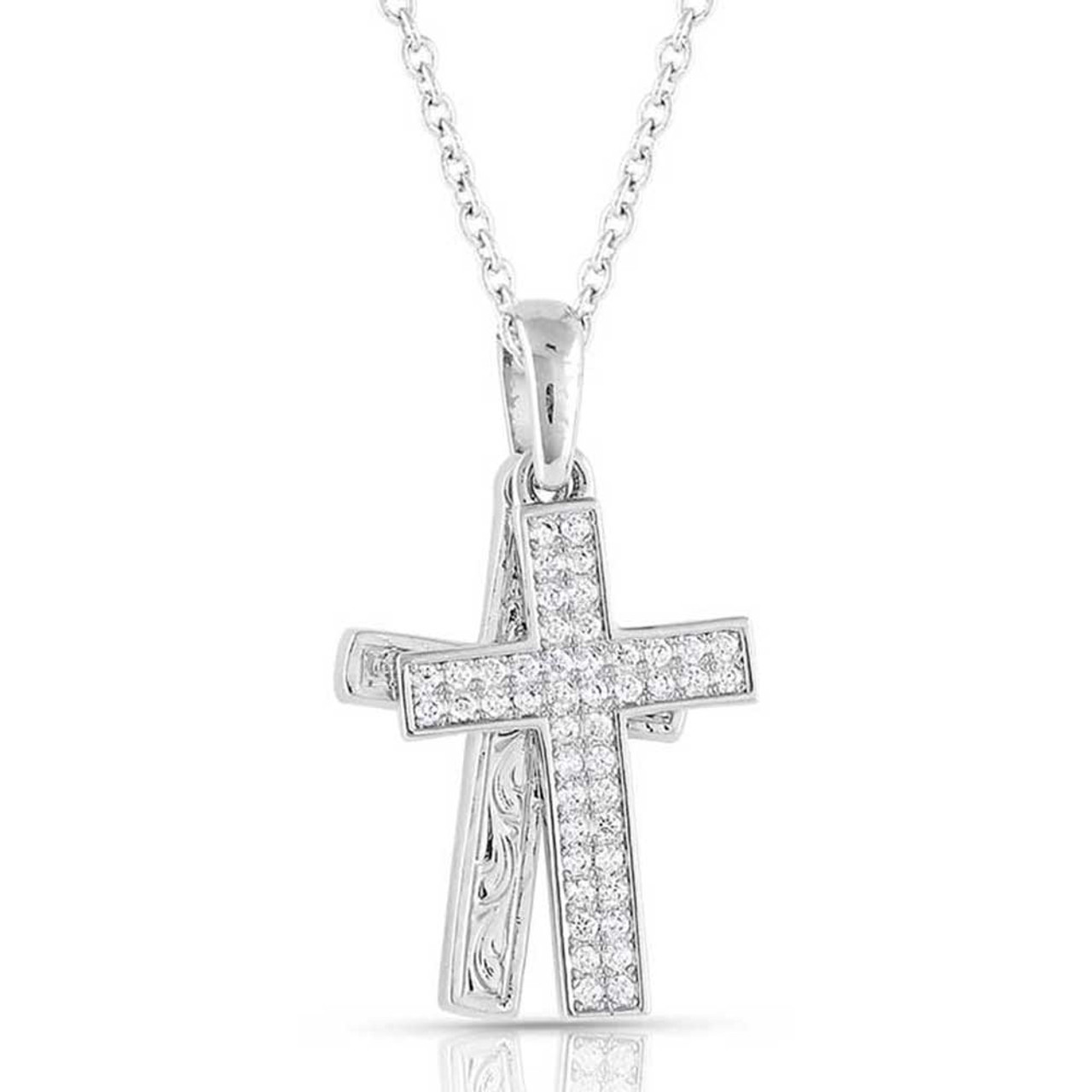 M&F Western Products® Men's SS Turquoise Cross Necklace - Fort Brands