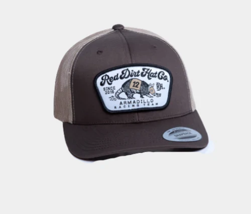 Red Dirt Hat Co Cap - Armadillo Racing Team - Brown / Tan 